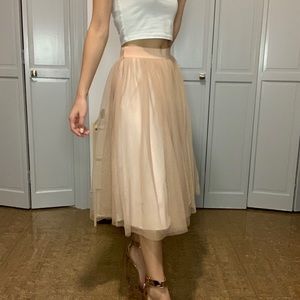 Over the knee skirt.